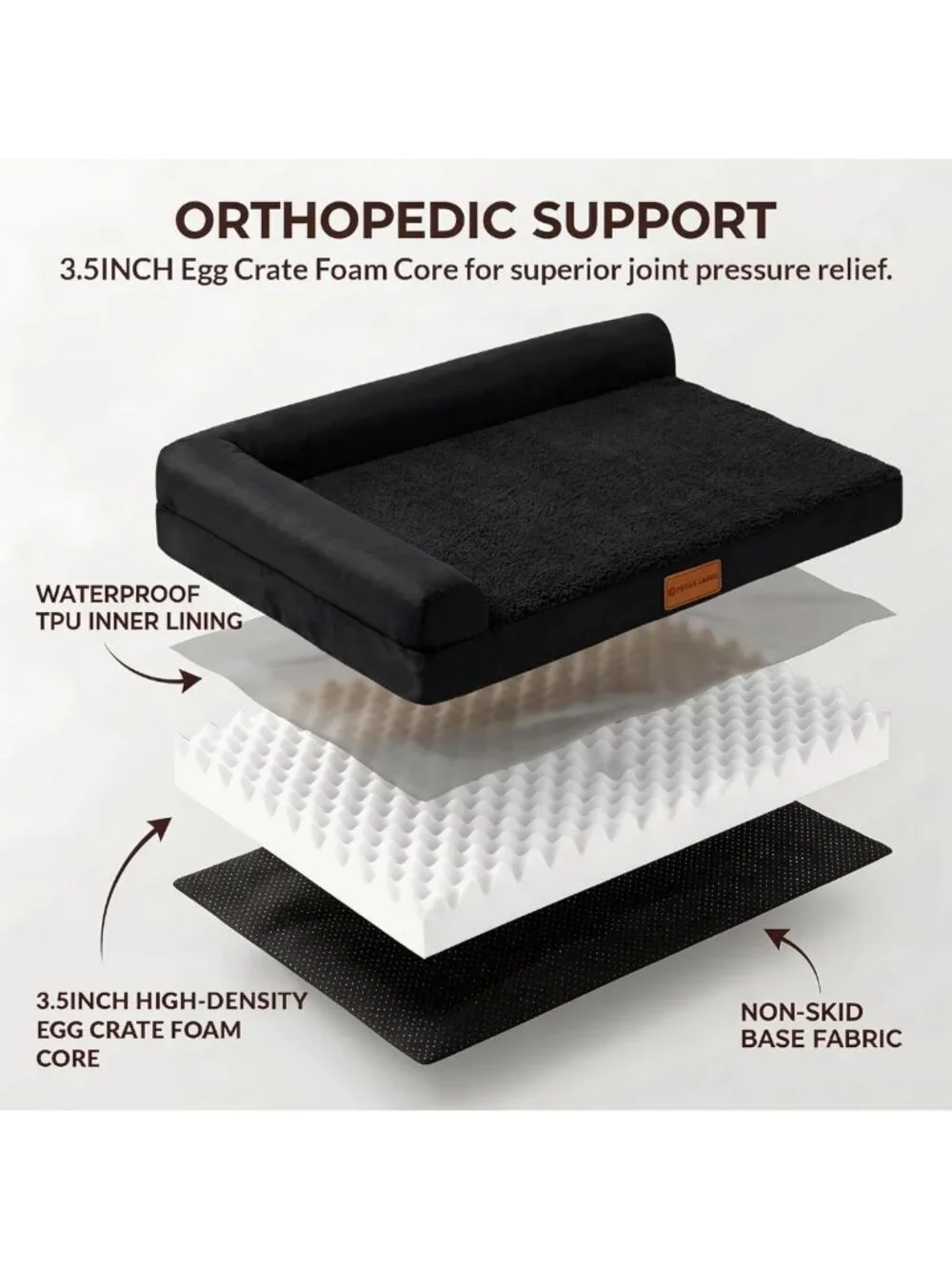 Large Orthopedic Dog Bed 36